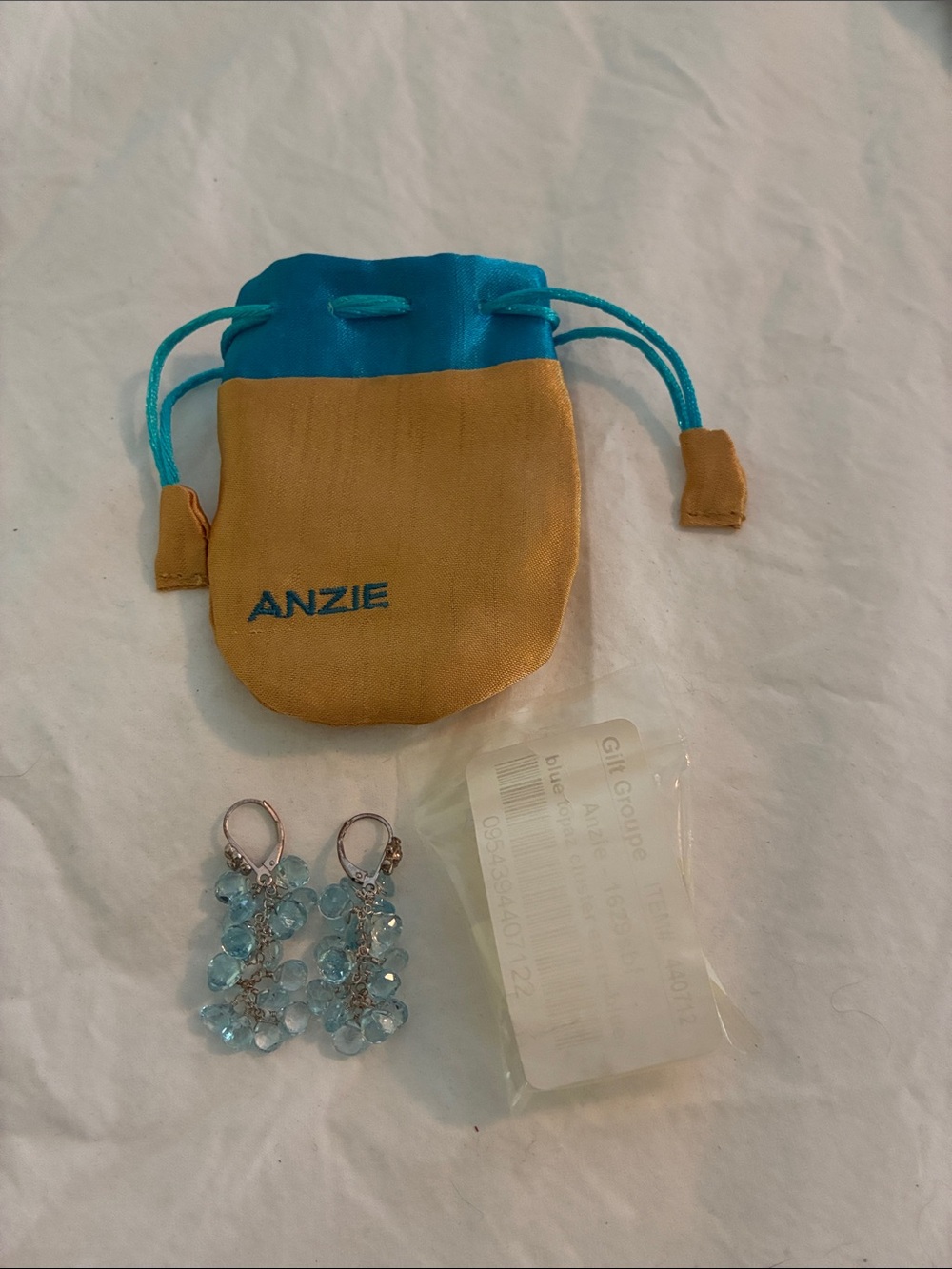 Anzie blue topaz cluster earrings